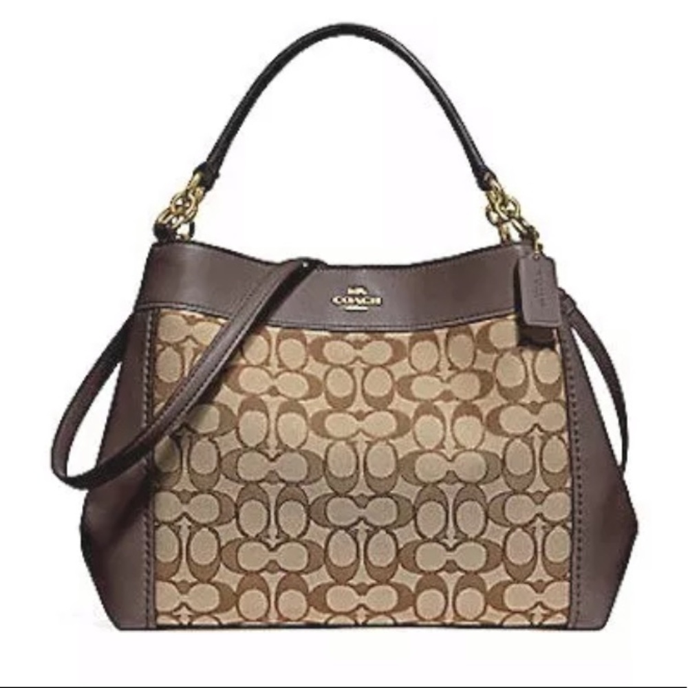 ⛔️SOLD⛔️Authentic Coach Jacquard leather Shoulder - Picture 7 of 7